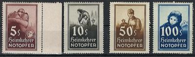 ** - Österr. nach 1945 - Heimkehrer- Notopfer (Spenden) marken zu 5, - Francobolli e cartoline