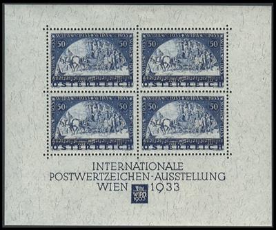 ** - Österr. WIPA - Block 127 x 105 mm - übliche Haftspuren, - Briefmarken und Ansichtskarten