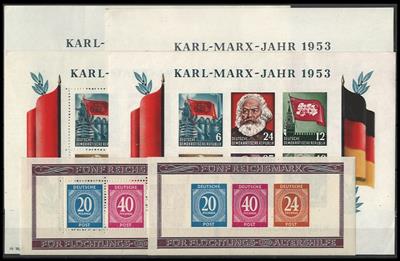 **/* - Sammlung DDR 1949/1965 mit etwas Allgem. Ausg., - Briefmarken und Ansichtskarten