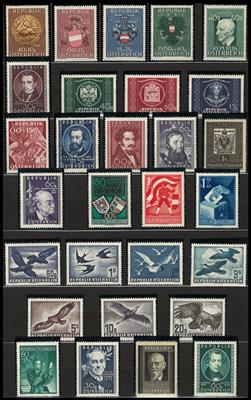 ** - Sammlung Österr. 1945/1964 u.a. mit Gitter - Grazer - Trachten II, - Stamps and postcards