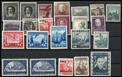 */**/(*) - Sammlung Österr. I. Rep. u.a. mit Musiker in bd. Zhng., - Stamps and postcards