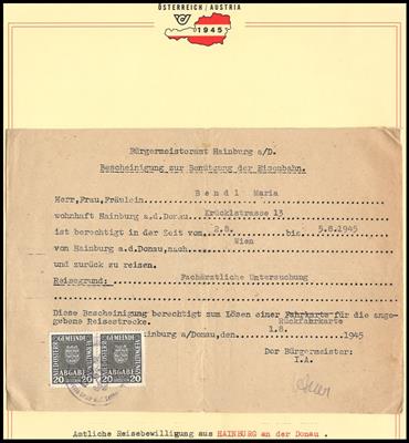 Poststück - Bezirk Bruck a. d. Leitha 1945 ca. 25 Belege versch. Erh., - Stamps and postcards