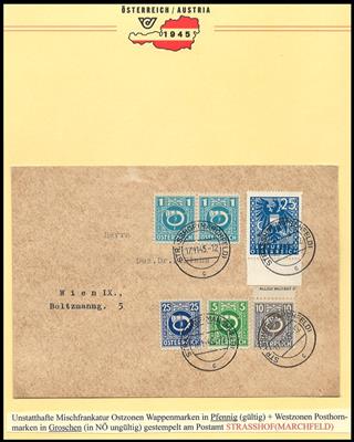 Poststück - Bezirk Gänsendorf 1945 - über 25 Belege, - Stamps and postcards