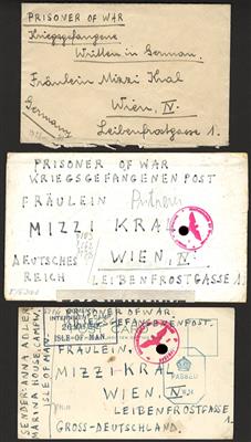 Poststück/Briefstück - Partie Poststücke D.Reich mit div. Europa, - Známky a pohlednice