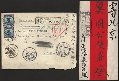 Poststück/Briefstück - Partie Poststücke Europa u. Übersee u.a. mit China, - Briefmarken und Ansichtskarten