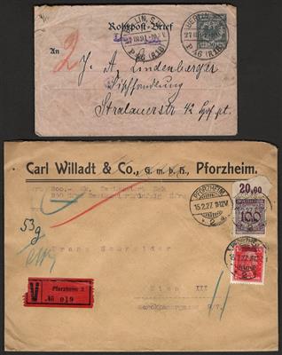 Poststück - D.Reich u. etwas altd. Staaten, - Stamps and postcards