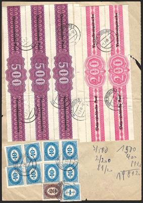 Poststück/gestempelt - Partie Postformulare II. REp., - Briefmarken und Ansichtskarten
