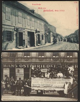 Poststück - Österr. alte AK aus dem 14. Bezirk meist Linzer- und Hütteldorferstraße, - Stamps and postcards