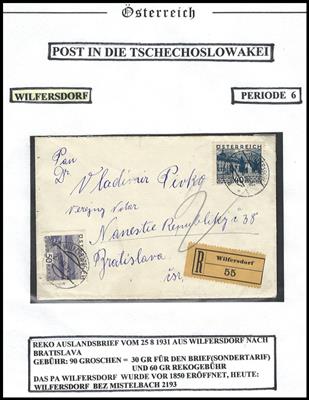 Poststück - Österr. I. Rep. - Partie Poststücke Große Landschaft, - Briefmarken und Ansichtskarten