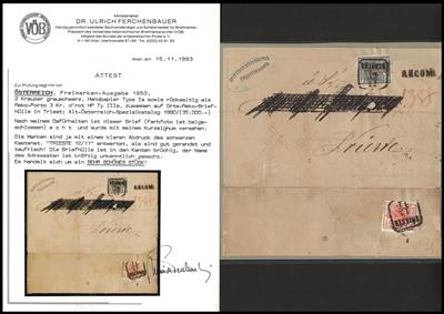 Poststück - Österr. - Partie Poststücke meist Monarchie ab 1850 u. etwas 1. Rep., - Stamps and postcards