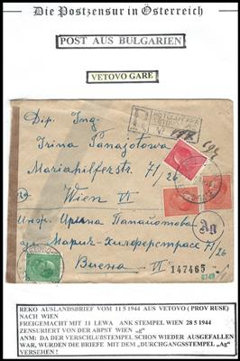 Poststück - Ostmark - Partie Zensurpost über die deutsche Zensur nach Österr., - Stamps and postcards