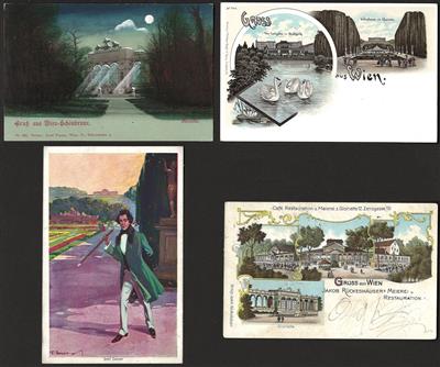 Poststück - Partie alte AK Schönbrunn - Stamps and postcards