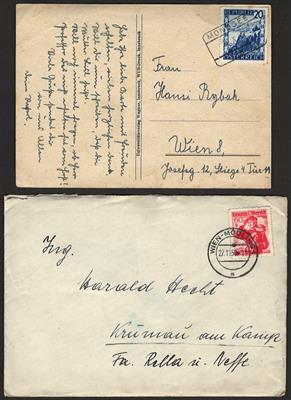 Poststück - Reichh. Partie zivile Bedarfspost Österr. ab I. Rep. incl. Ostmark, - Stamps and postcards