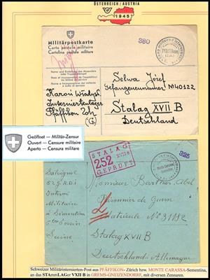 Poststück - Schweiz Militär (internierten) Vordruckpostück - Briefmarken und Ansichtskarten