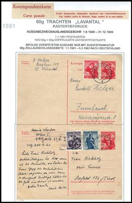 Poststück - Spezialpartie Ganzsachen Trachten II, - Briefmarken und Ansichtskarten