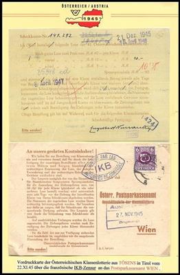 Poststück - Tirol LANDECK 1945 - 10 Belege u.a. Franz. Zensuren, - Francobolli e cartoline