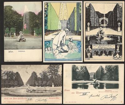 Poststück - Über 80 verschiedene Nymphen-AK von SCHÖNNBRUNN, - Stamps and postcards