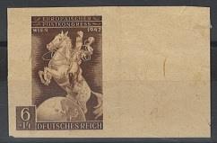 (*) - D.Reich Nr. 821 aus unfertigen Beständen auf Andruckpapier vom rechten Rand, - Francobolli e cartoline