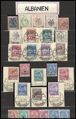 .gestempelt/*/Briefstück/** - Sammlung Albanien ab 1913, - Briefmarken und Ansichtskarten