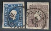 .gestempelt - Österr. Nr. 16/17 vollrandige Stücke, - Briefmarken und Ansichtskarten