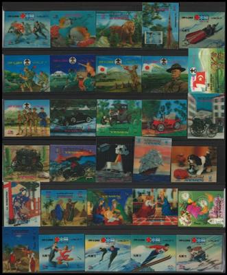 **/gestempelt - Partie Blockausgaben Europa und Übersee, - Stamps and postcards