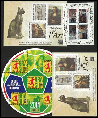 **/gestempelt - Partie Blockausgaben Europa und Übersee mit vielen Motiven, - Stamps and postcards