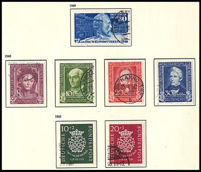 .gestempelt/* - Partie Nachkriegsdeutschland u.a. mit BRD und Berlin, - Stamps and postcards
