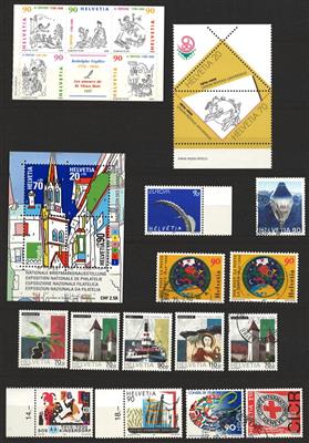 **/*/gestempelt - Partie Schweiz ab 1948, - Briefmarken und Ansichtskarten