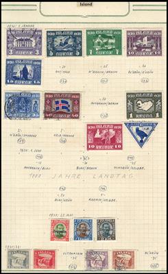 .gestempelt/* - Partie Skandinavien u.a. mit Island - Norwegen - Finnland, - Briefmarken und Ansichtskarten