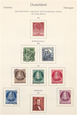 .gestempelt - Sammlung BERLIN Ausg. 1949/1990 komplett (ohne Nr. 1/34) gute Erh., - Briefmarken und Ansichtskarten