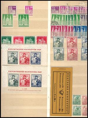 **/gestempelt/(*) - Sammlung BRD 1949/1969 mit etwas Bizone, - Briefmarken und Ansichtskarten