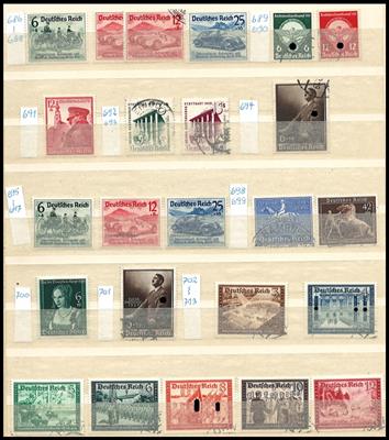 **/*/gestempelt/(*) - Sammlung D.Reich 1938/1945, - Stamps and postcards