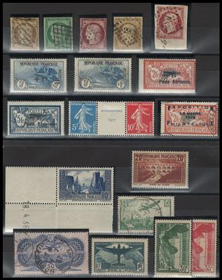 .gestempelt/*/** - Sammlung Frankreich ab 1849 u.a. mit Nr. 1, - Francobolli e cartoline