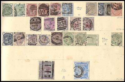 .gestempelt - Sammlung Großbrit. ab ca.1841, - Stamps and postcards
