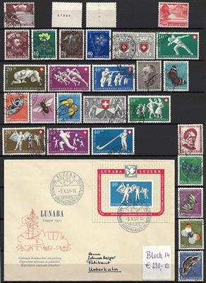 .gestempelt - Sammlung Schweiz ca. 1950/2002 und etwas danach, - Francobolli e cartoline