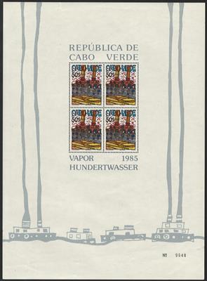 ** - Kap Verde Block Nr. 7/9 (Hundertwasser), - Stamps and postcards