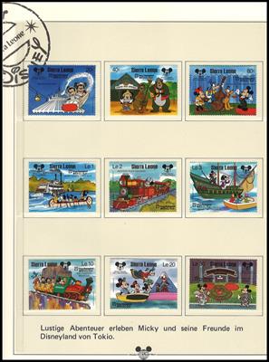 ** - Motivsammlung "Walt - Disneys Wunderbare Welt in Briefmarken", - Známky a pohlednice