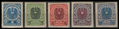 ** - Österr. Nr. 315U/318U und 320U, - Stamps and postcards