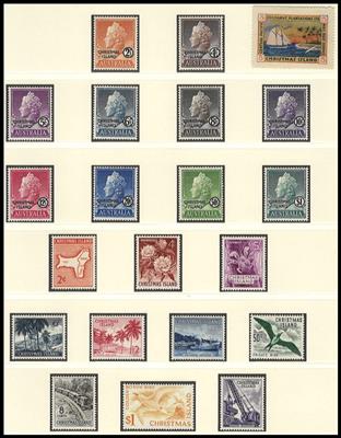 ** - Sammlung Weihnachts - Inseln ca. 1958/2007, - Briefmarken und Ansichtskarten