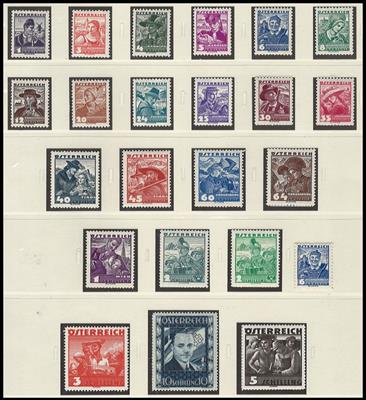 **/* - Sehr schöne Sammlung Österr. Ausg. 1918/1938 - u. a.10 S Dollfuß, - Stamps and postcards