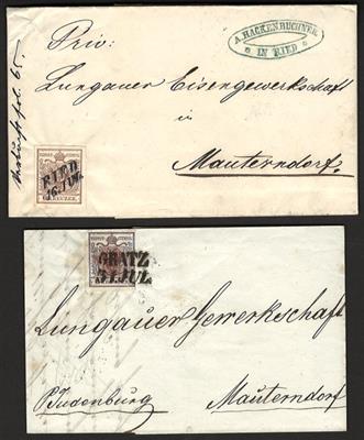 Poststück - Österr. Ausg. 1850 - 10 Briefe mit Nr. 3/4, - Známky a pohlednice