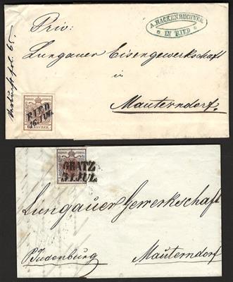 Poststück - Österr. Ausg. 1850 - 10 Briefe mit Nr. 3/4, - Briefmarken und Ansichtskarten