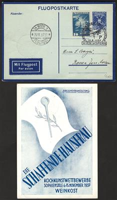 Poststück - Österr. I. Rep. 1937/38 Sonderstpl.- Sammlung Festkarten, - Briefmarken und Ansichtskarten