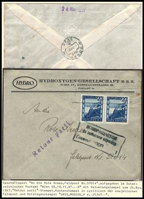 Poststück - Österr. Seltenes Angebot einer Sammlung Sowjetische Feld- und Dienstpost , - Známky a pohlednice