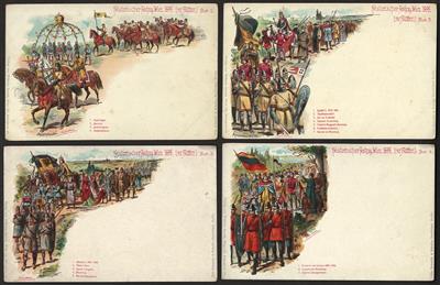 Poststück - partie AK Historischer Festzug Wien 1898, - Známky a pohlednice