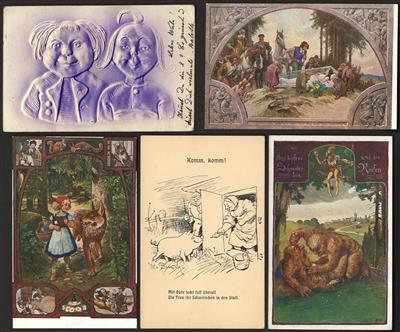 Poststück - Partie AK meist Märchen - Sagen - Geschichten etc., - Stamps and postcards