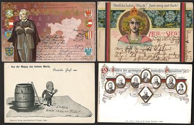 Poststück - Partie AK Patriotika, - Briefmarken und Ansichtskarten