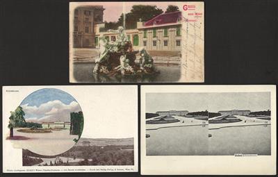 Poststück - Partie alte AK Schloß Schönbrunn - Francobolli e cartoline