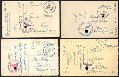 Poststück - Partie D. Feldpost WK II ausschließlich Luftwaffe, - Známky a pohlednice