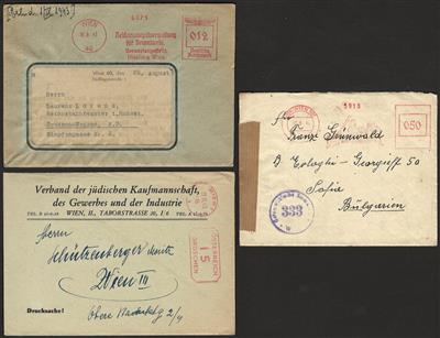 Poststück - Partie Freistempel Österr. ab I. Rep. sowie etwas Barfrankaturen, - Francobolli e cartoline